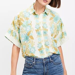 Loft Gardenia Linen Blend Shirt